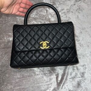 Chic Black Quilted Satchel